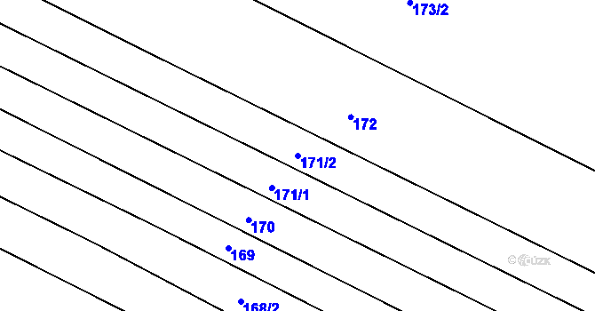 Parcela st. 171/2 v KÚ Staré Sedlo u Stádlce, Katastrální mapa