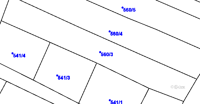 Parcela st. 560/3 v KÚ Staré Sedlo u Stádlce, Katastrální mapa