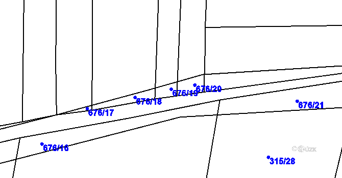 Parcela st. 676/19 v KÚ Staré Sedlo u Stádlce, Katastrální mapa
