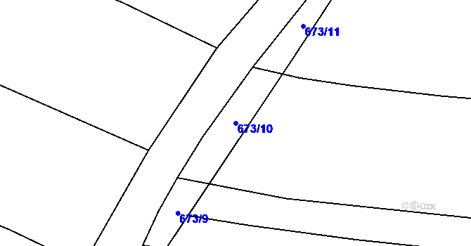 Parcela st. 673/10 v KÚ Staré Sedlo u Stádlce, Katastrální mapa