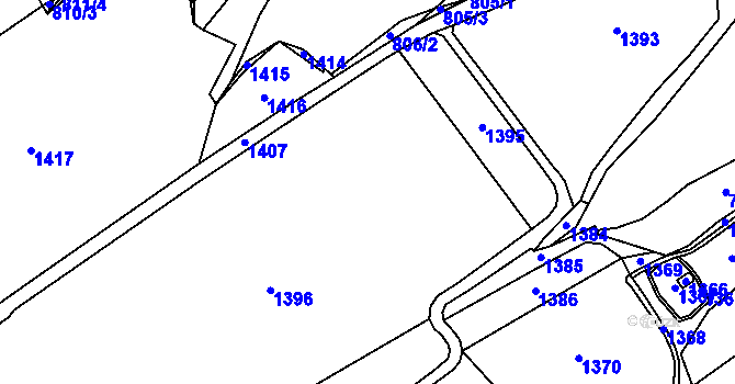 Parcela st. 815/14 v KÚ Stachovice, Katastrální mapa
