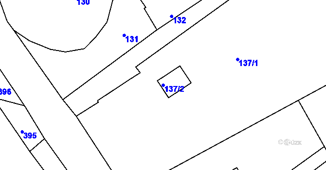 Parcela st. 137/2 v KÚ Stachovice, Katastrální mapa