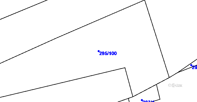 Parcela st. 295/100 v KÚ Stachy, Katastrální mapa