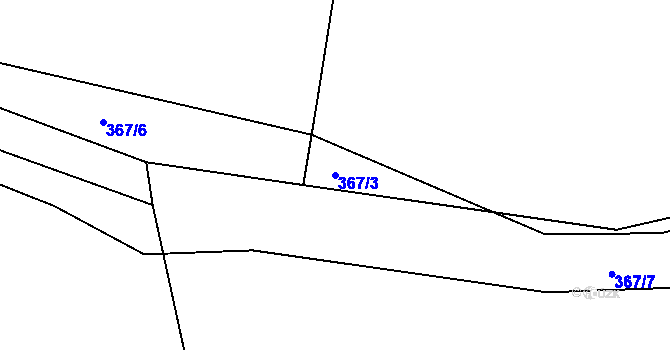 Parcela st. 367/3 v KÚ Stachy, Katastrální mapa