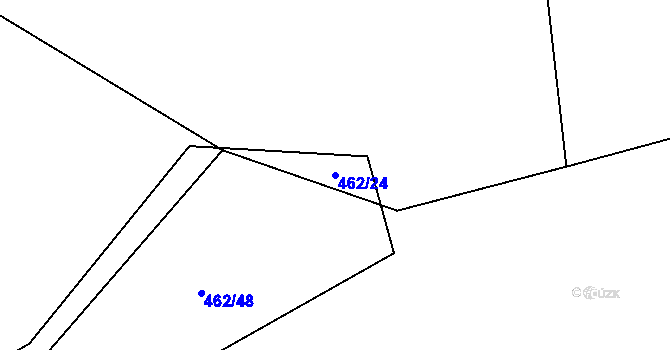 Parcela st. 462/24 v KÚ Stachy, Katastrální mapa