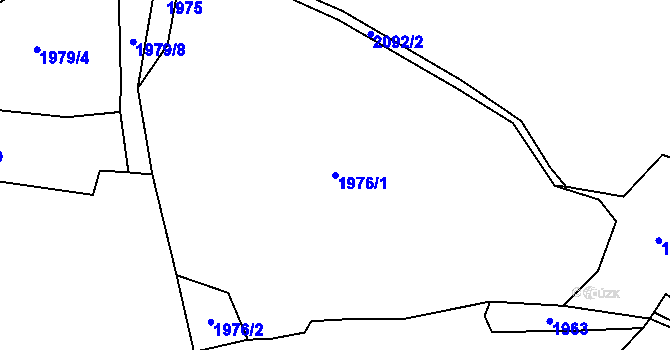 Parcela st. 1976/1 v KÚ Stachy, Katastrální mapa
