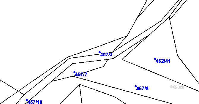 Parcela st. 457/3 v KÚ Stachy, Katastrální mapa
