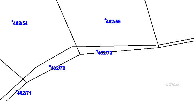 Parcela st. 462/73 v KÚ Stachy, Katastrální mapa