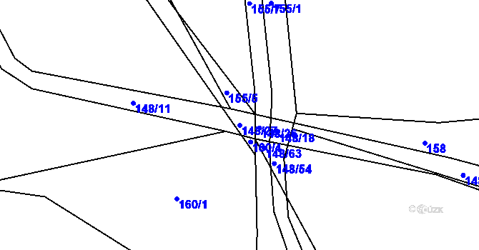 Parcela st. 148/27 v KÚ Stáj, Katastrální mapa