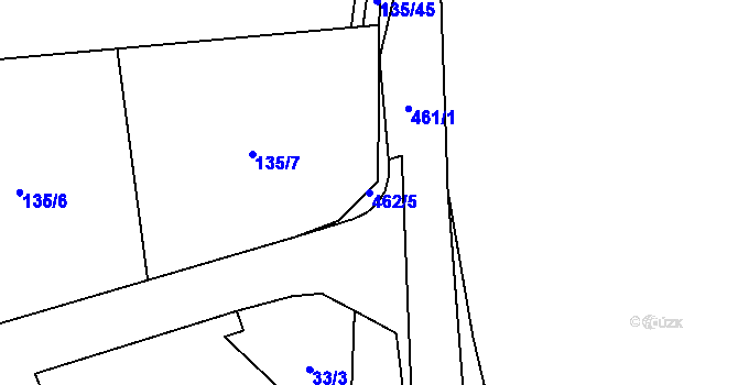 Parcela st. 462/5 v KÚ Stáj, Katastrální mapa