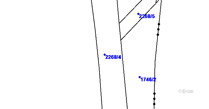 Parcela st. 2268/4 v KÚ Stálkov, Katastrální mapa