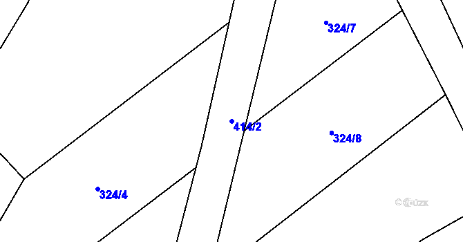 Parcela st. 414/2 v KÚ Staměřice, Katastrální mapa