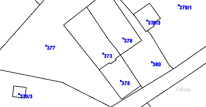 Parcela st. 373 v KÚ Stanislavice, Katastrální mapa