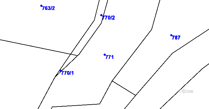 Parcela st. 771 v KÚ Stanislavice, Katastrální mapa