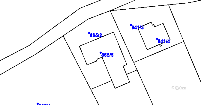 Parcela st. 865/5 v KÚ Stanislavice, Katastrální mapa