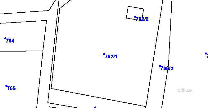 Parcela st. 762/1 v KÚ Stanislavice, Katastrální mapa