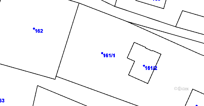 Parcela st. 161/1 v KÚ Stanislavice, Katastrální mapa