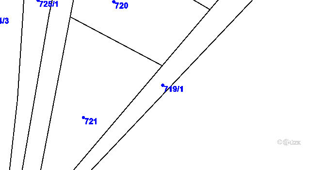 Parcela st. 719/1 v KÚ Stanislavice, Katastrální mapa