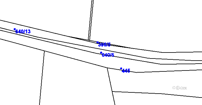 Parcela st. 640/5 v KÚ Staňkov, Katastrální mapa