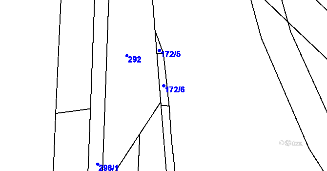 Parcela st. 172/6 v KÚ Krchleby u Staňkova, Katastrální mapa