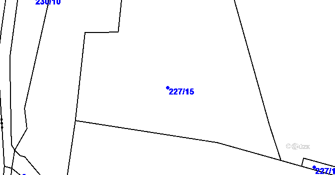 Parcela st. 227/15 v KÚ Krchleby u Staňkova, Katastrální mapa