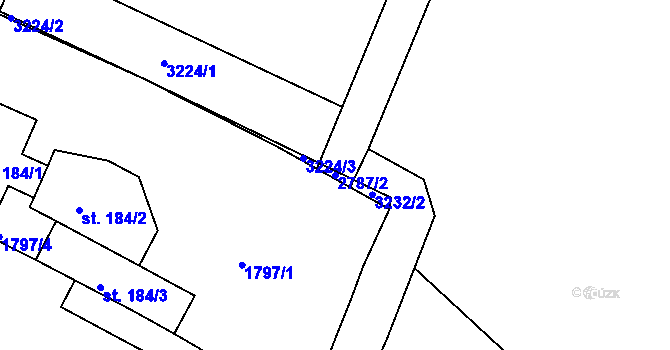 Parcela st. 2787/2 v KÚ Staňkov-město, Katastrální mapa