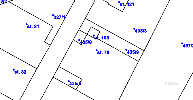 Parcela st. 78 v KÚ Smilovice u Staňkovic, Katastrální mapa
