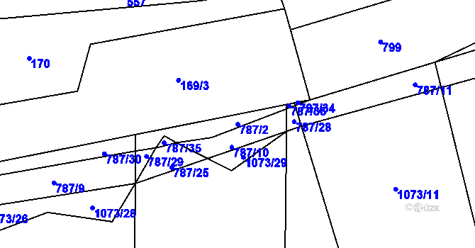 Parcela st. 787/2 v KÚ Smilovice u Staňkovic, Katastrální mapa