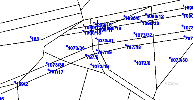Parcela st. 787/19 v KÚ Smilovice u Staňkovic, Katastrální mapa