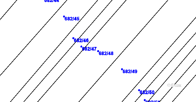 Parcela st. 682/48 v KÚ Stanoviště na Moravě, Katastrální mapa