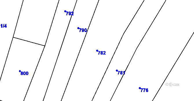 Parcela st. 782 v KÚ Stanoviště na Moravě, Katastrální mapa