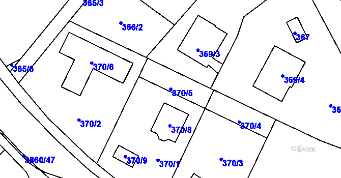 Parcela st. 370/5 v KÚ Stará Bělá, Katastrální mapa
