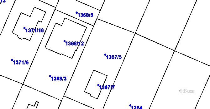 Parcela st. 1367/5 v KÚ Stará Bělá, Katastrální mapa