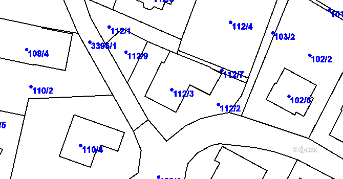 Parcela st. 112/3 v KÚ Stará Bělá, Katastrální mapa