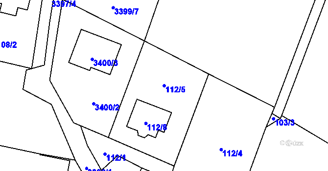 Parcela st. 112/5 v KÚ Stará Bělá, Katastrální mapa