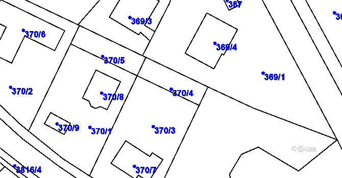 Parcela st. 370/4 v KÚ Stará Bělá, Katastrální mapa
