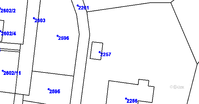 Parcela st. 2257 v KÚ Stará Bělá, Katastrální mapa