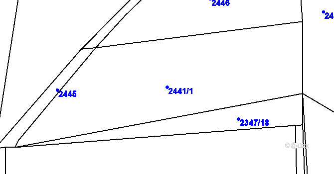 Parcela st. 2441/1 v KÚ Stará Bělá, Katastrální mapa