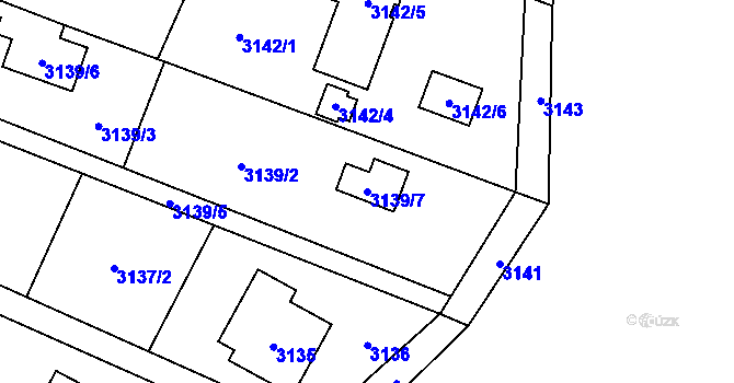 Parcela st. 3139/7 v KÚ Stará Bělá, Katastrální mapa