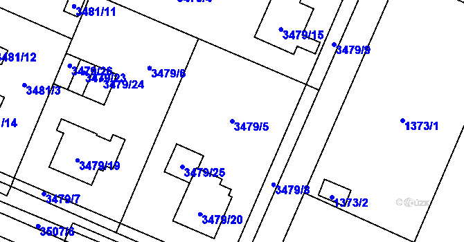 Parcela st. 3479/5 v KÚ Stará Bělá, Katastrální mapa