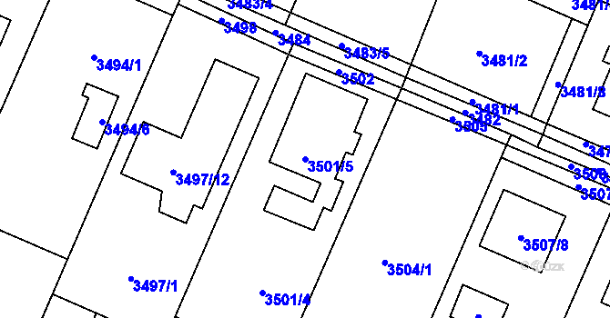 Parcela st. 3501/5 v KÚ Stará Bělá, Katastrální mapa