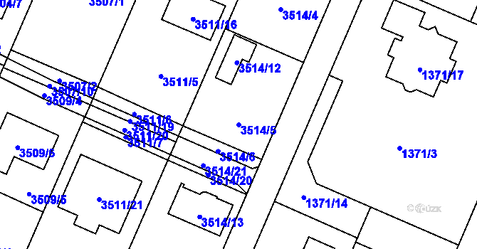 Parcela st. 3514/5 v KÚ Stará Bělá, Katastrální mapa