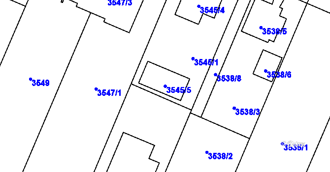 Parcela st. 3545/5 v KÚ Stará Bělá, Katastrální mapa