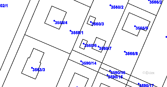 Parcela st. 3560/6 v KÚ Stará Bělá, Katastrální mapa