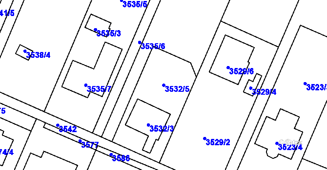 Parcela st. 3532/5 v KÚ Stará Bělá, Katastrální mapa