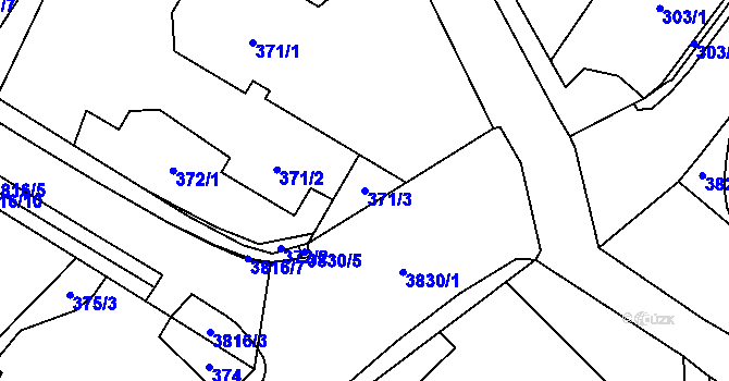 Parcela st. 371/3 v KÚ Stará Bělá, Katastrální mapa