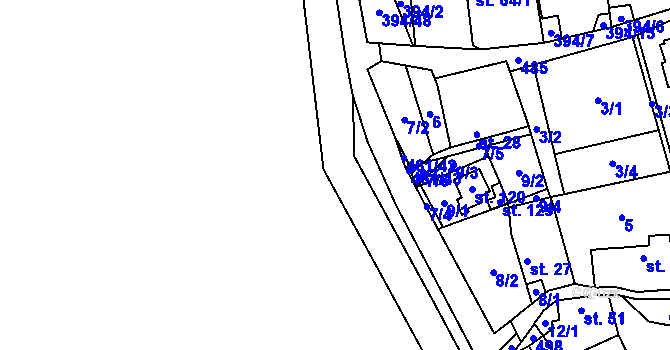 Parcela st. 461/48 v KÚ Stará Hlína, Katastrální mapa