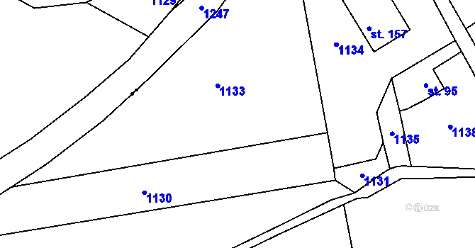 Parcela st. 122/1 v KÚ Holičky u Staré Hlíny, Katastrální mapa