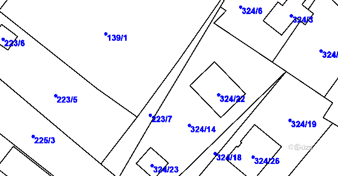 Parcela st. 139/5 v KÚ Stará Chodovská, Katastrální mapa