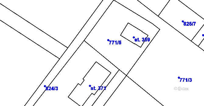 Parcela st. 771/6 v KÚ Stará Lysá, Katastrální mapa